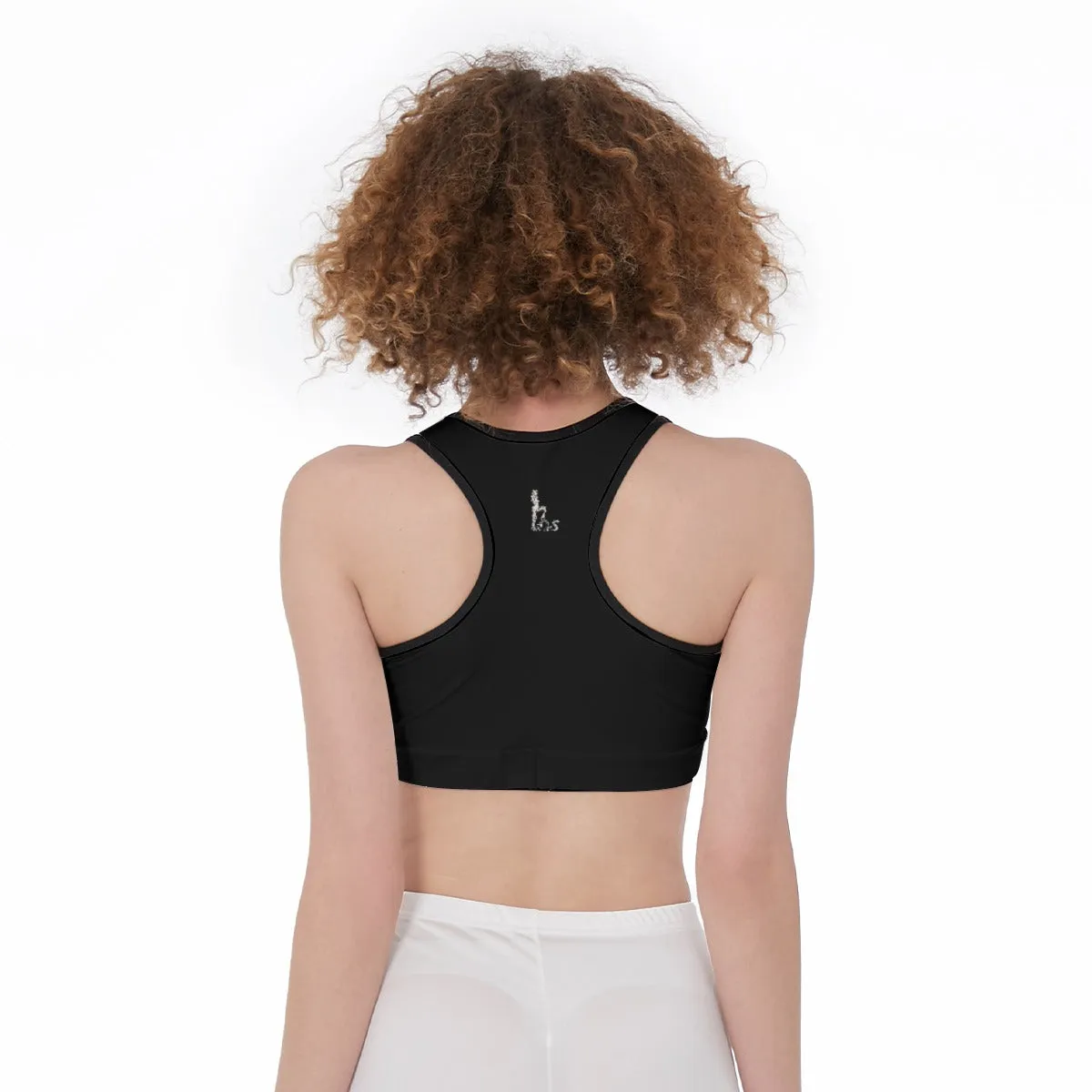 All Officially Sexy Halloween Collection Black and Orange Bats Women's Sports Bra #3