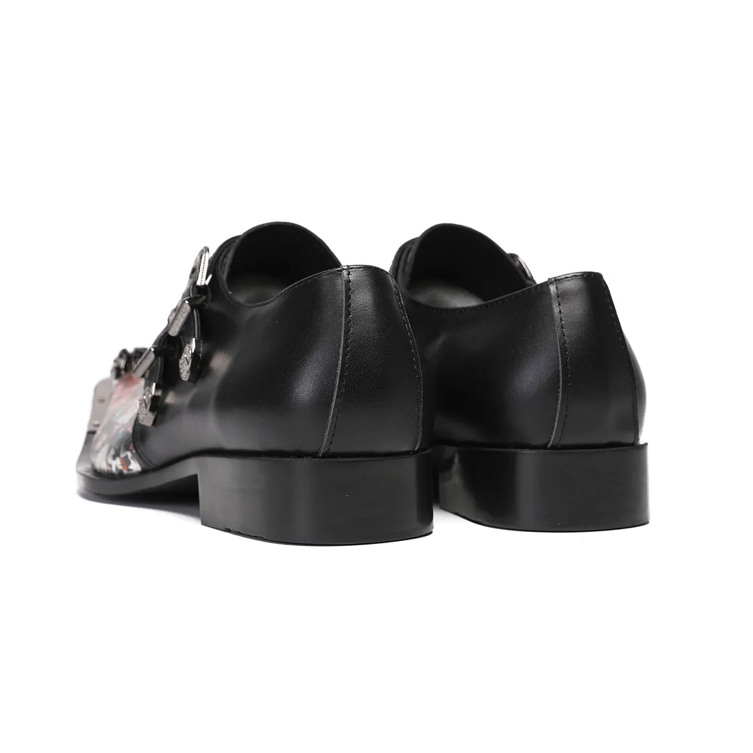 AOMISHOES™  Arcobaleno Floral Metal Tip Shoes 9189