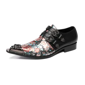 AOMISHOES™  Arcobaleno Floral Metal Tip Shoes 9189