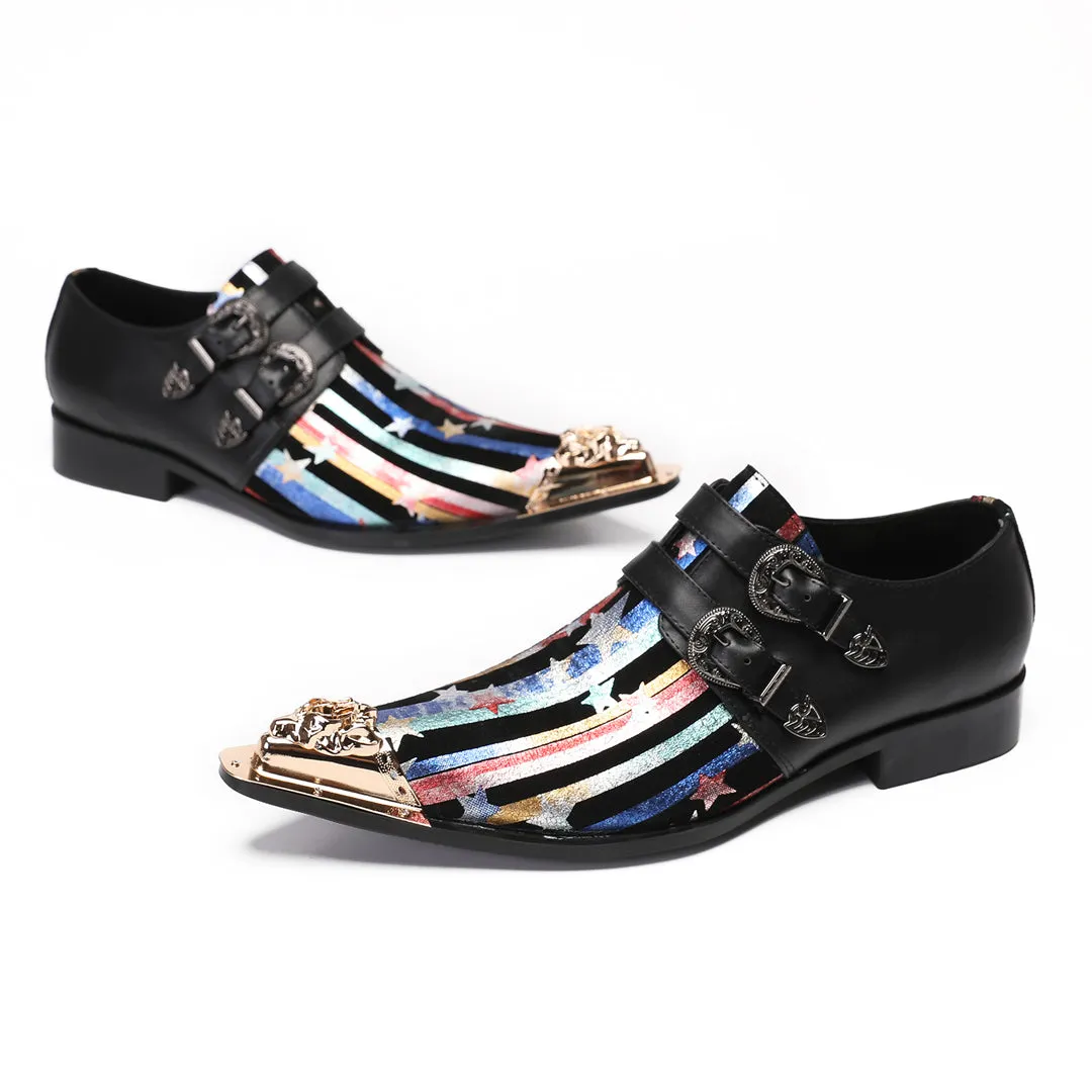 AOMISHOES™  Arcobaleno Star Metal Tip Shoes 9188
