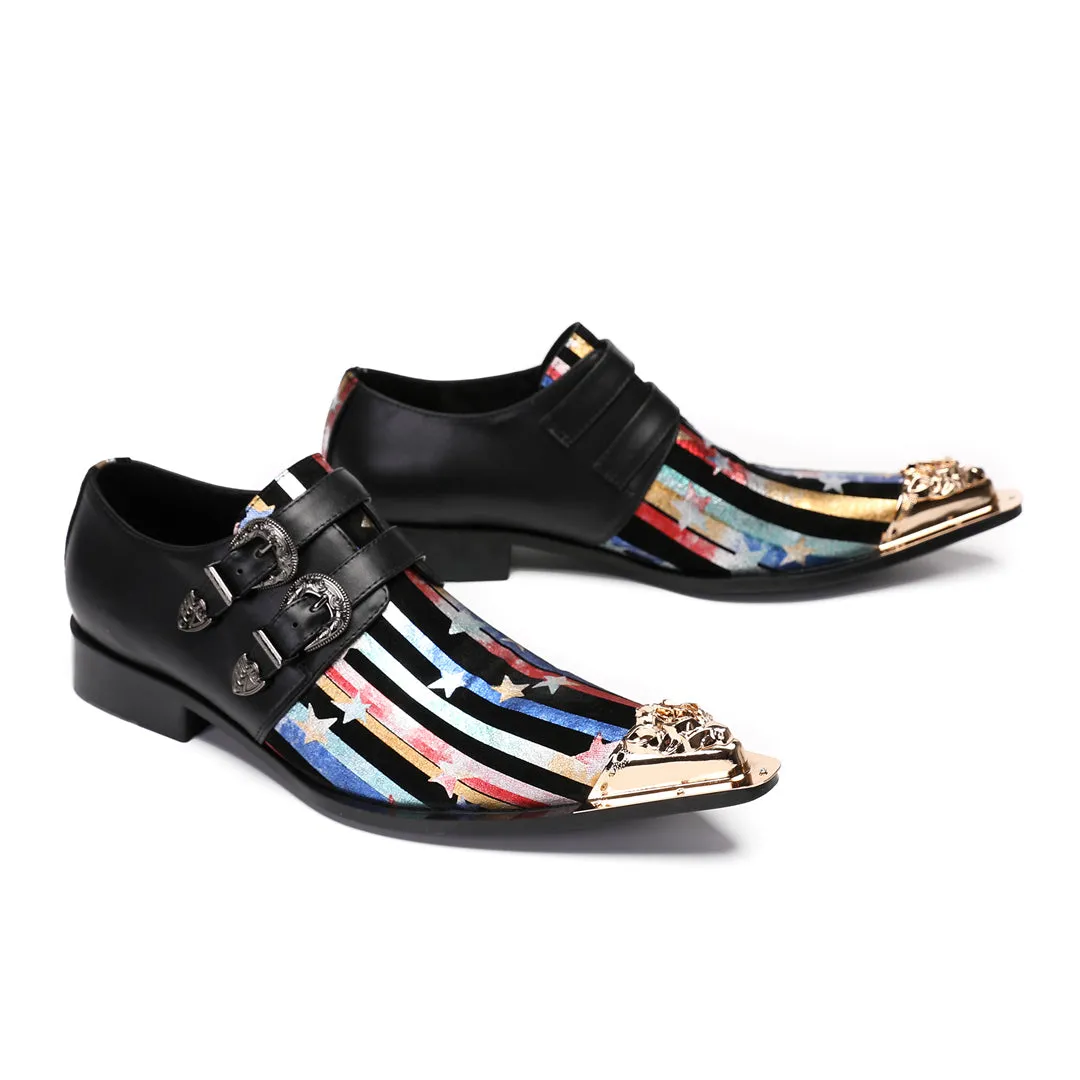 AOMISHOES™  Arcobaleno Star Metal Tip Shoes 9188