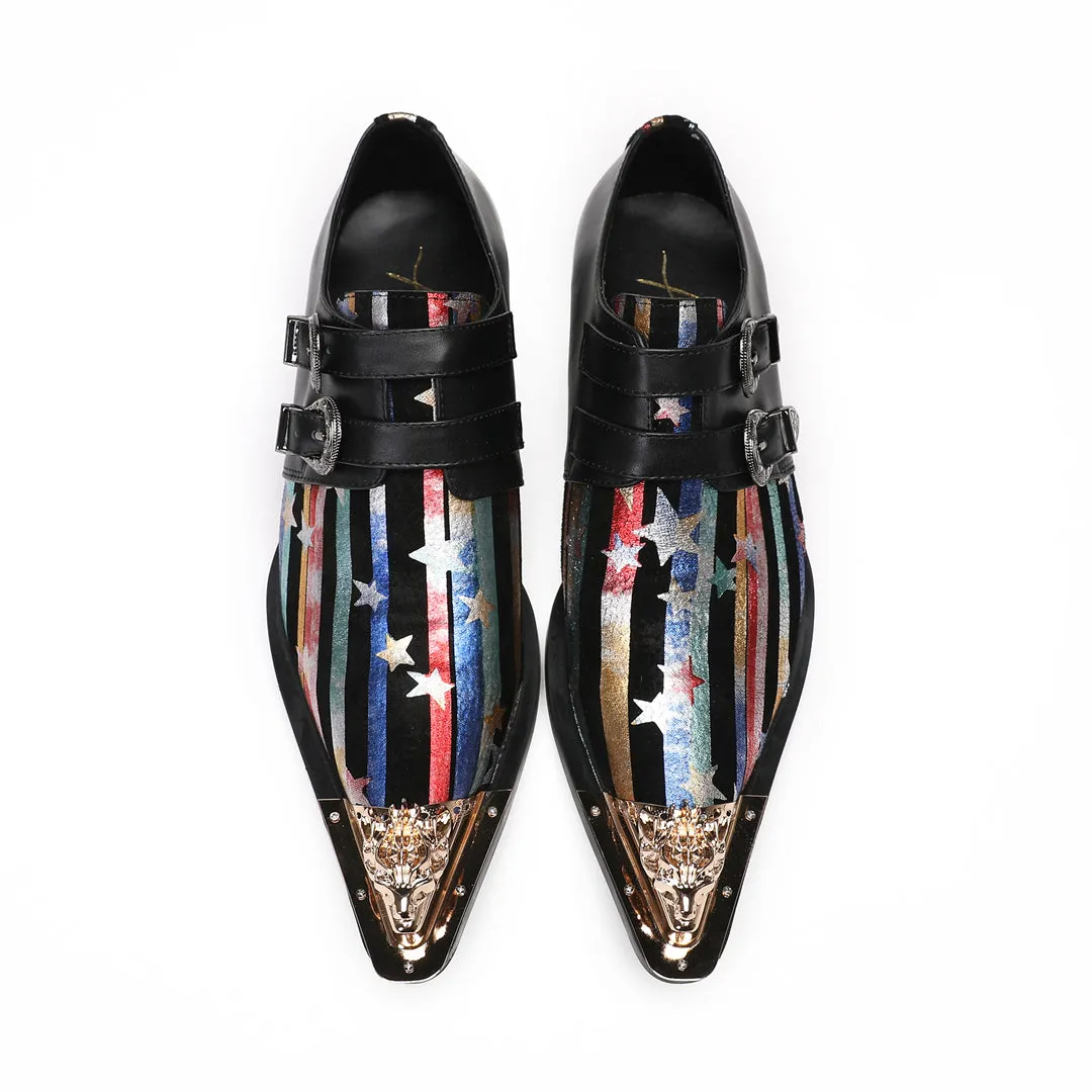 AOMISHOES™  Arcobaleno Star Metal Tip Shoes 9188
