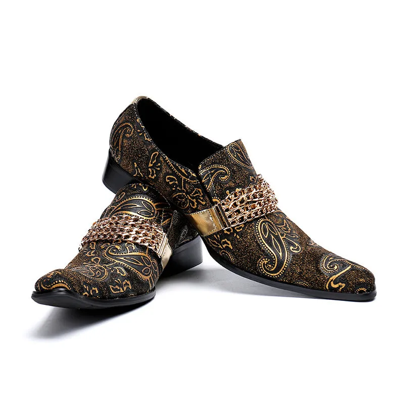 AOMISHOES™  Oro Paisley Dress Shoes 9184