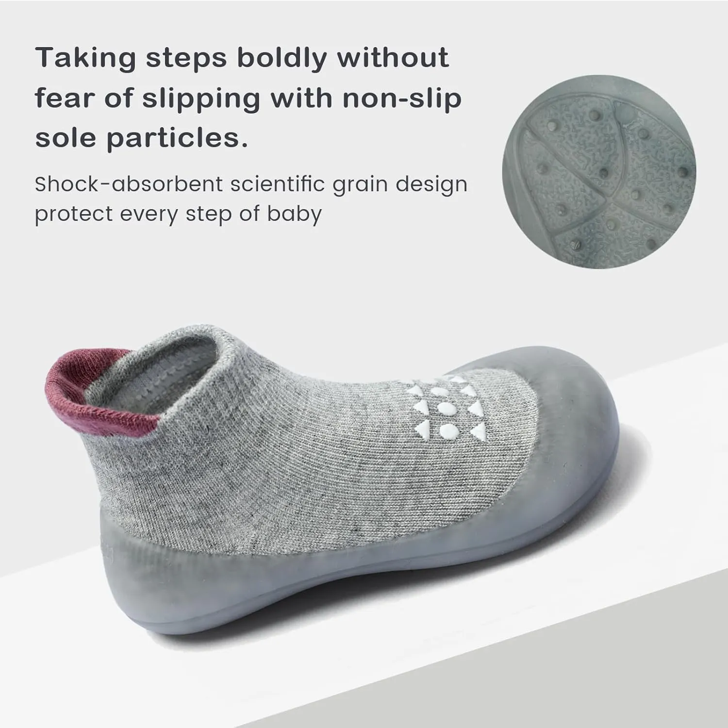 Baby Sock Shoes Baby Walking Shoes Infant Non-Slip Breathable Slippers with Soft Rubber Sole Baby Boys Girls Sneakers