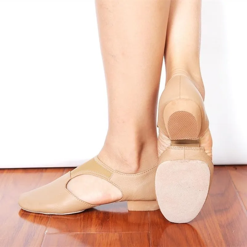 Ballet Shoes Genuine Leather Stretch Arch Grecian Sandals Jazz Dance Shoes Women Ballet Jazzy Dancing Teacher Sneaker Sandals Excercise Gym Dance Shoes(Black,42)