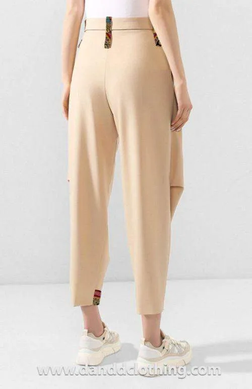 Beige African Pants Streetstyle