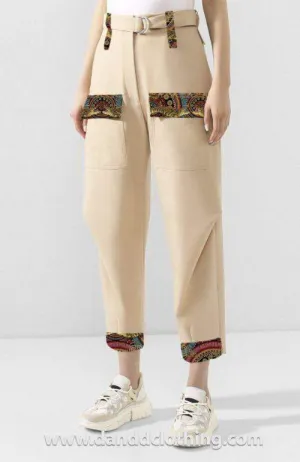 Beige African Pants Streetstyle