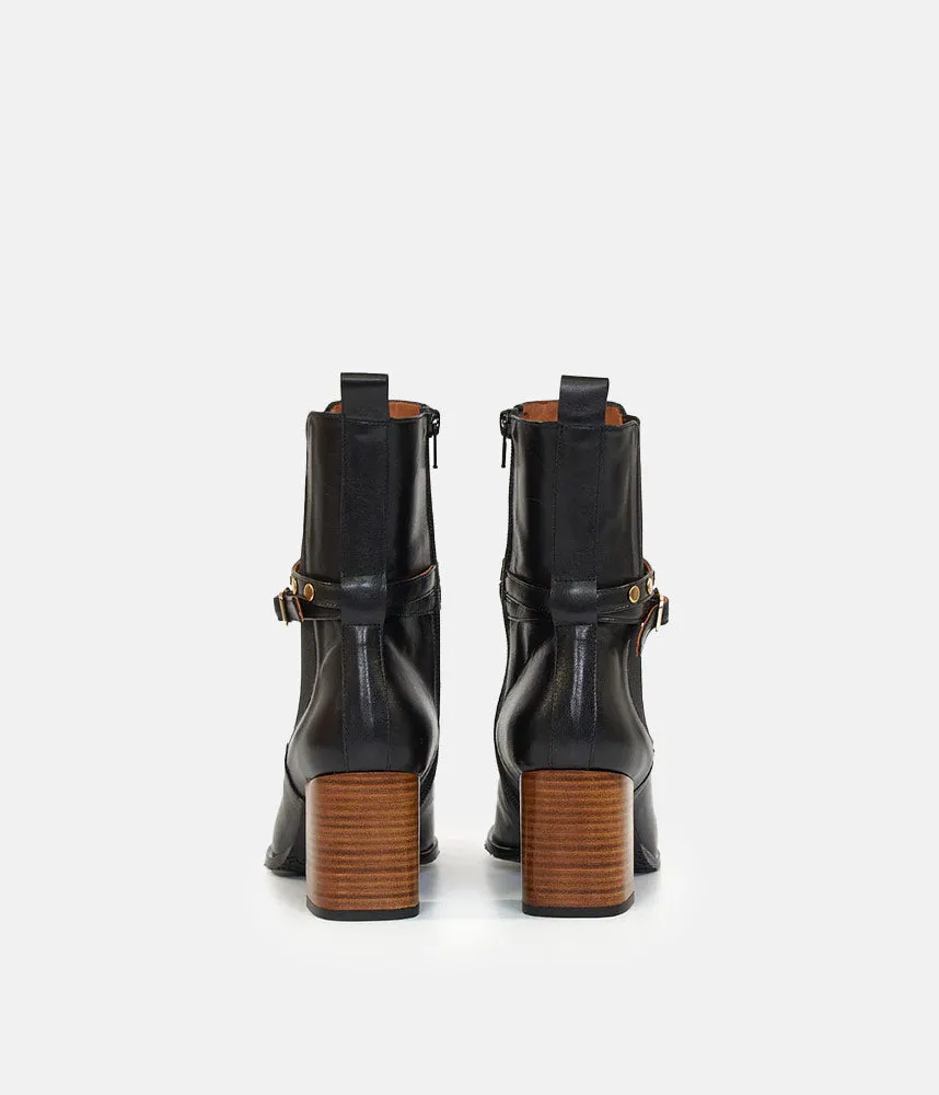 Brenda Zaro Deluxe Tall Black Ankle Boots