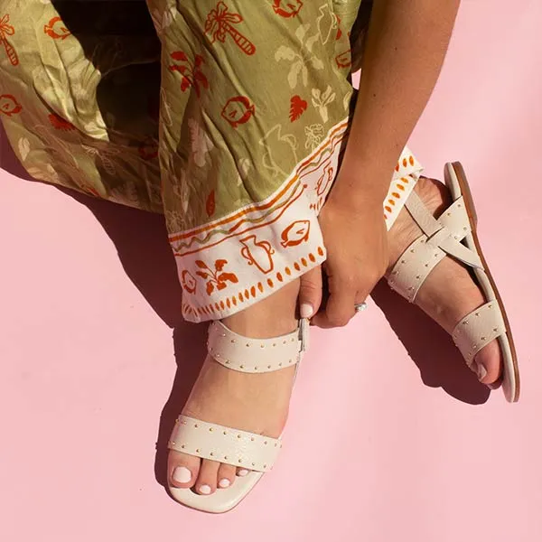 Celina Off White | Leather Sandal