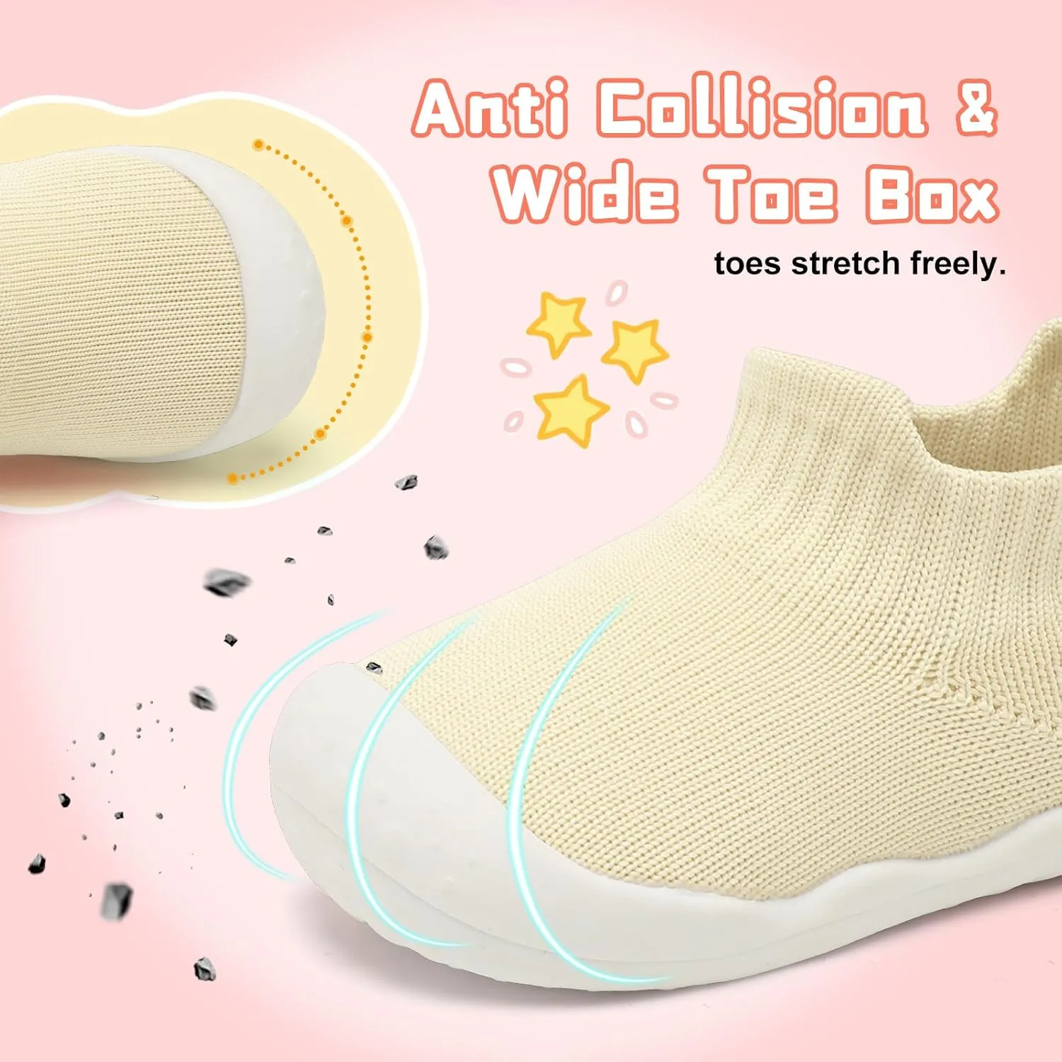 Centipede Demon Baby Shoes Baby Boys Girls Sock Shoes Breathable Infants Toddlers Slippers Indoor Outdoor Boots First Walking Shoe Slip On Sneakers Non Slip with Soft Rubber Soles
