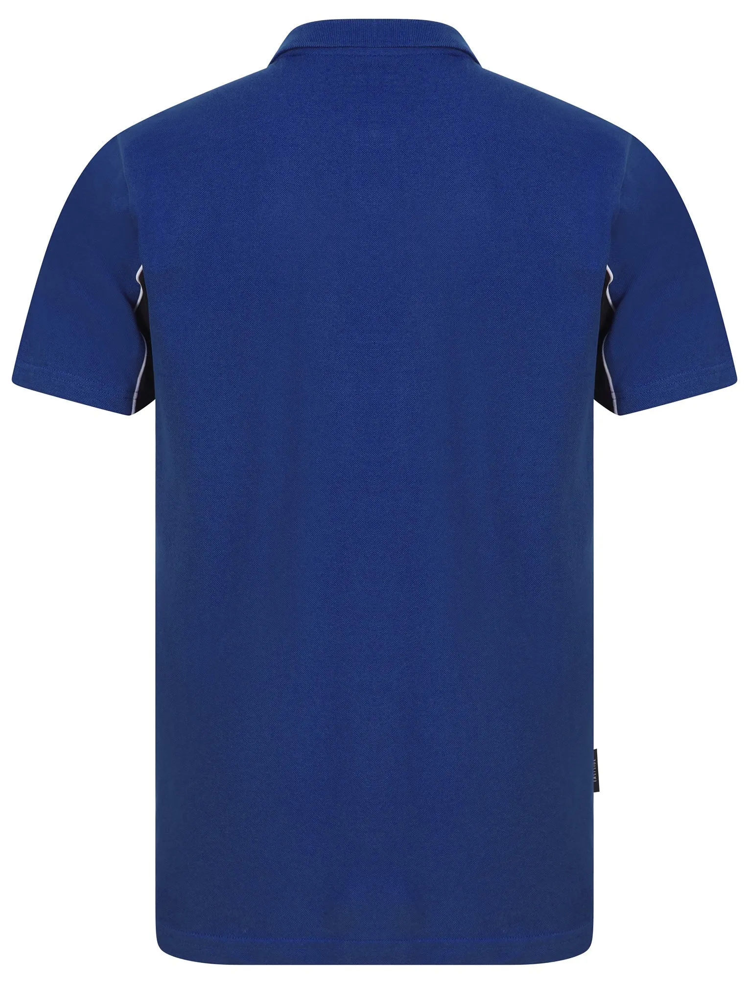Chads Colour Block Pique Polo Shirt in True Blue - Kensington Eastside