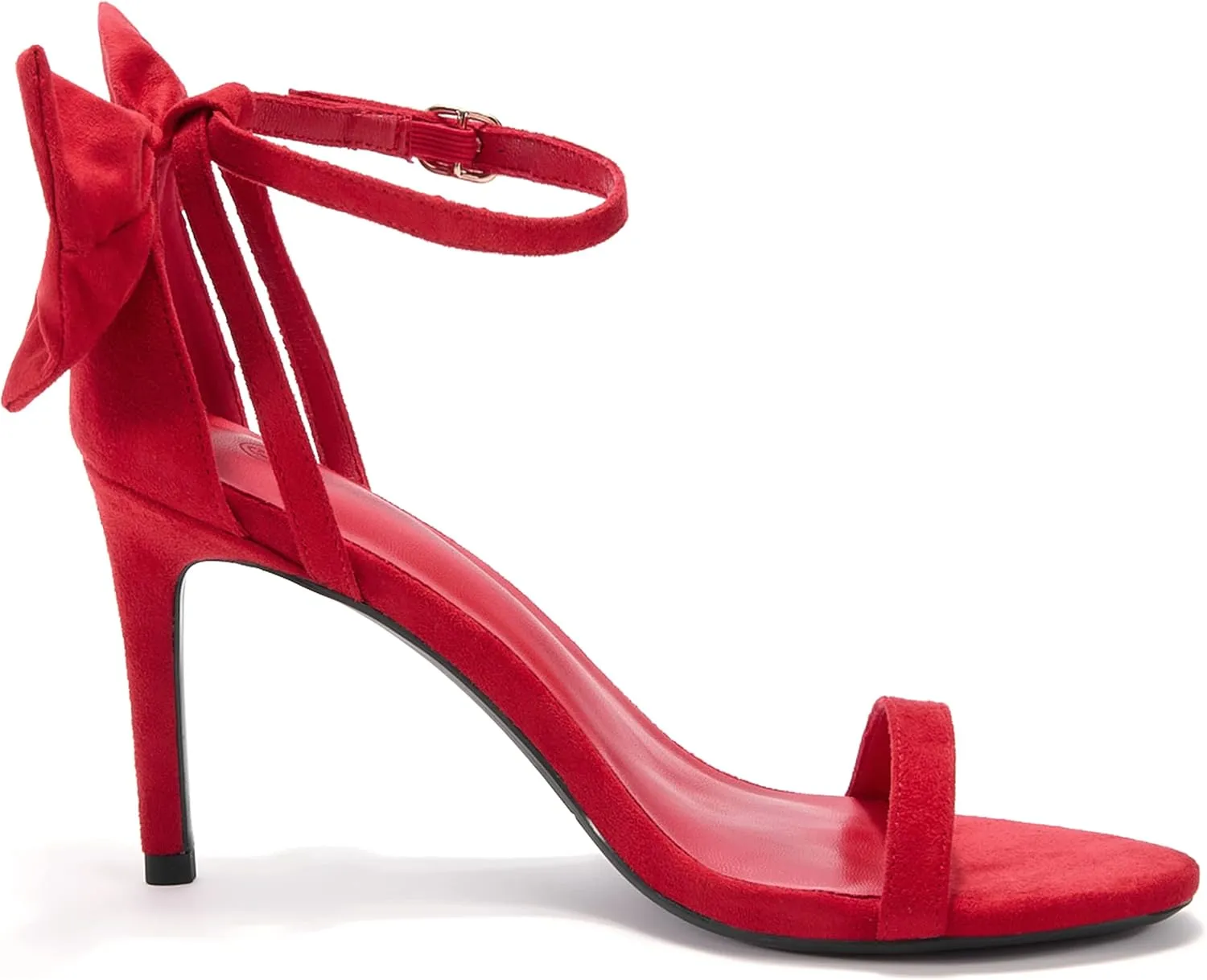 Coutgo Womens Ankle Strap High Heels Open Toe Stiletto Bow Tie Knot Heeled Sandals Fashion Wedding Dress Pump Shoes