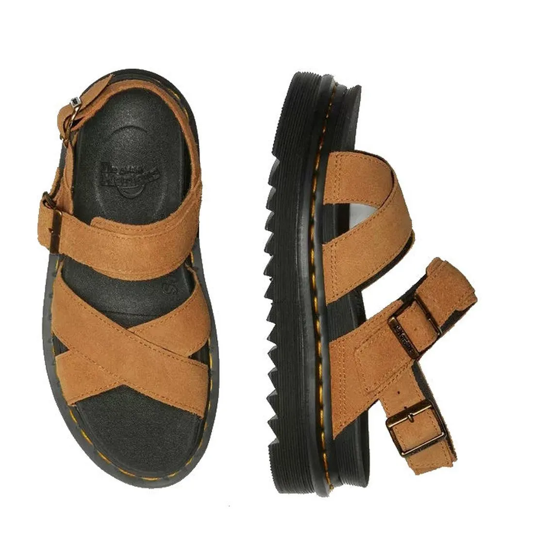Dr Martens - Voss II Cross Strap Sandal Tan VT EH Suede