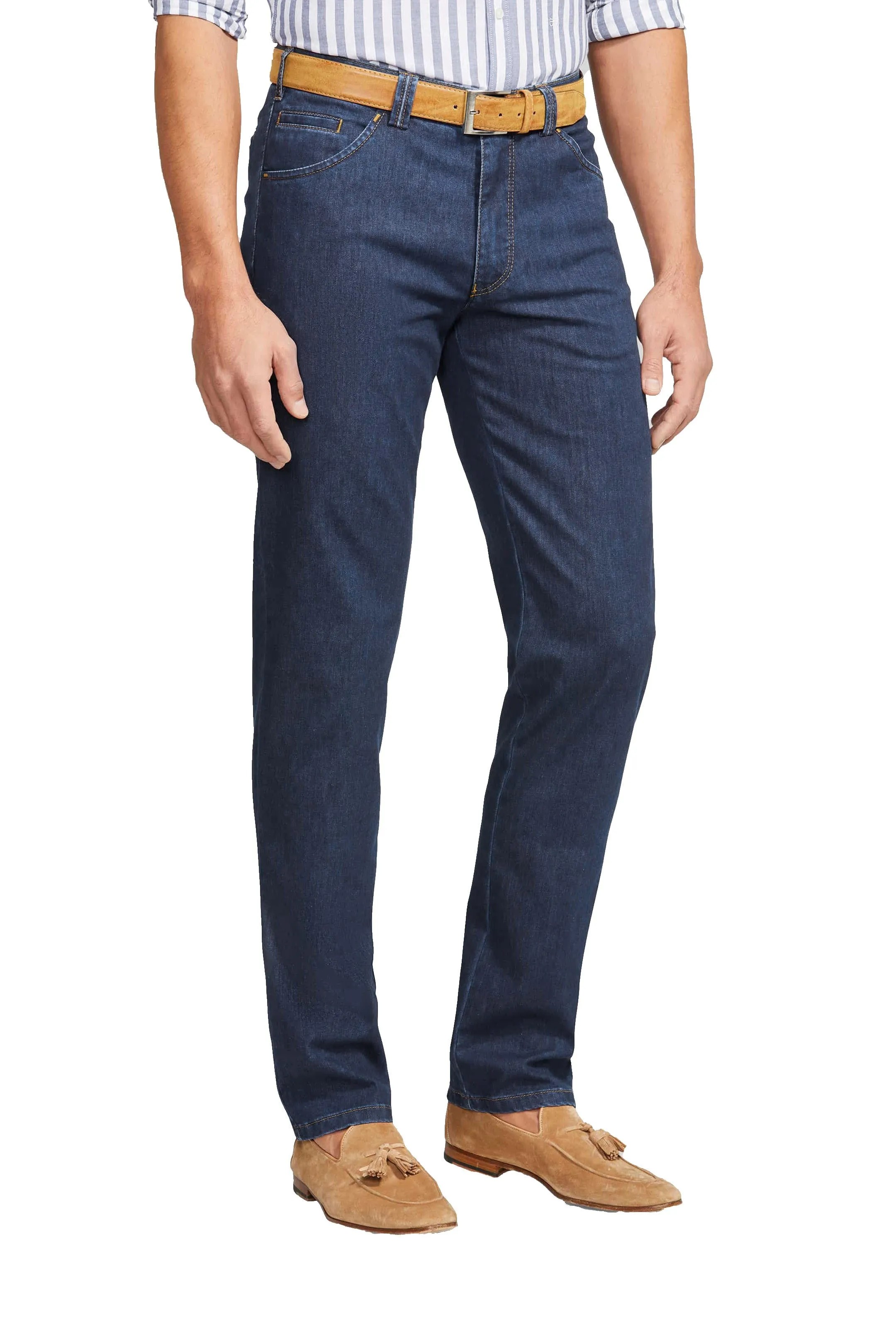Dubai Organic Cotton Denim Trousers - Blue Stone