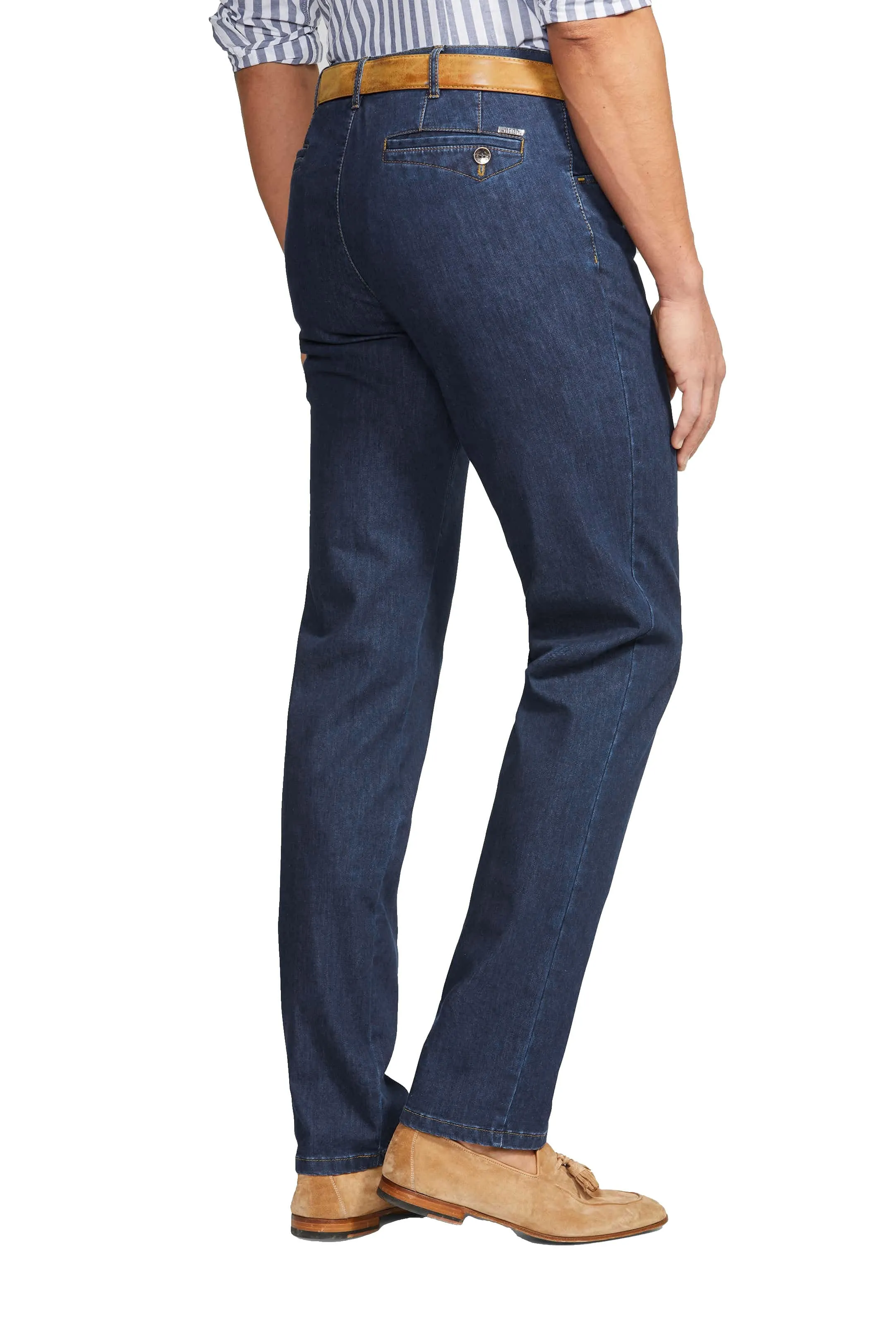 Dubai Organic Cotton Denim Trousers - Blue Stone