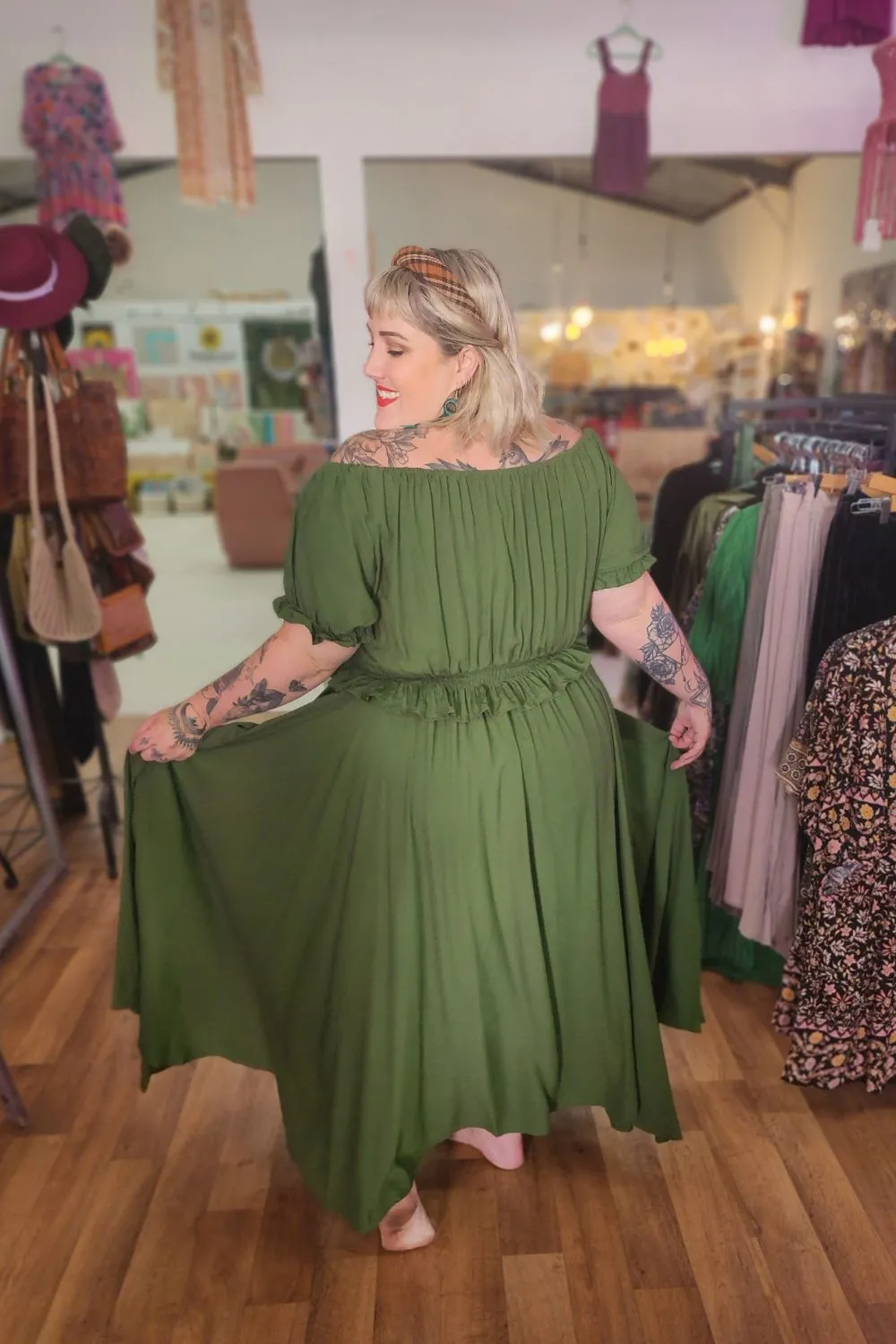 Fae Maxi Skirt - Olive