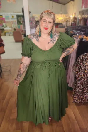 Fae Maxi Skirt - Olive