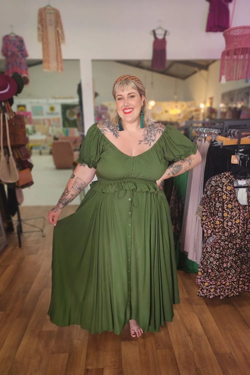 Fae Maxi Skirt - Olive
