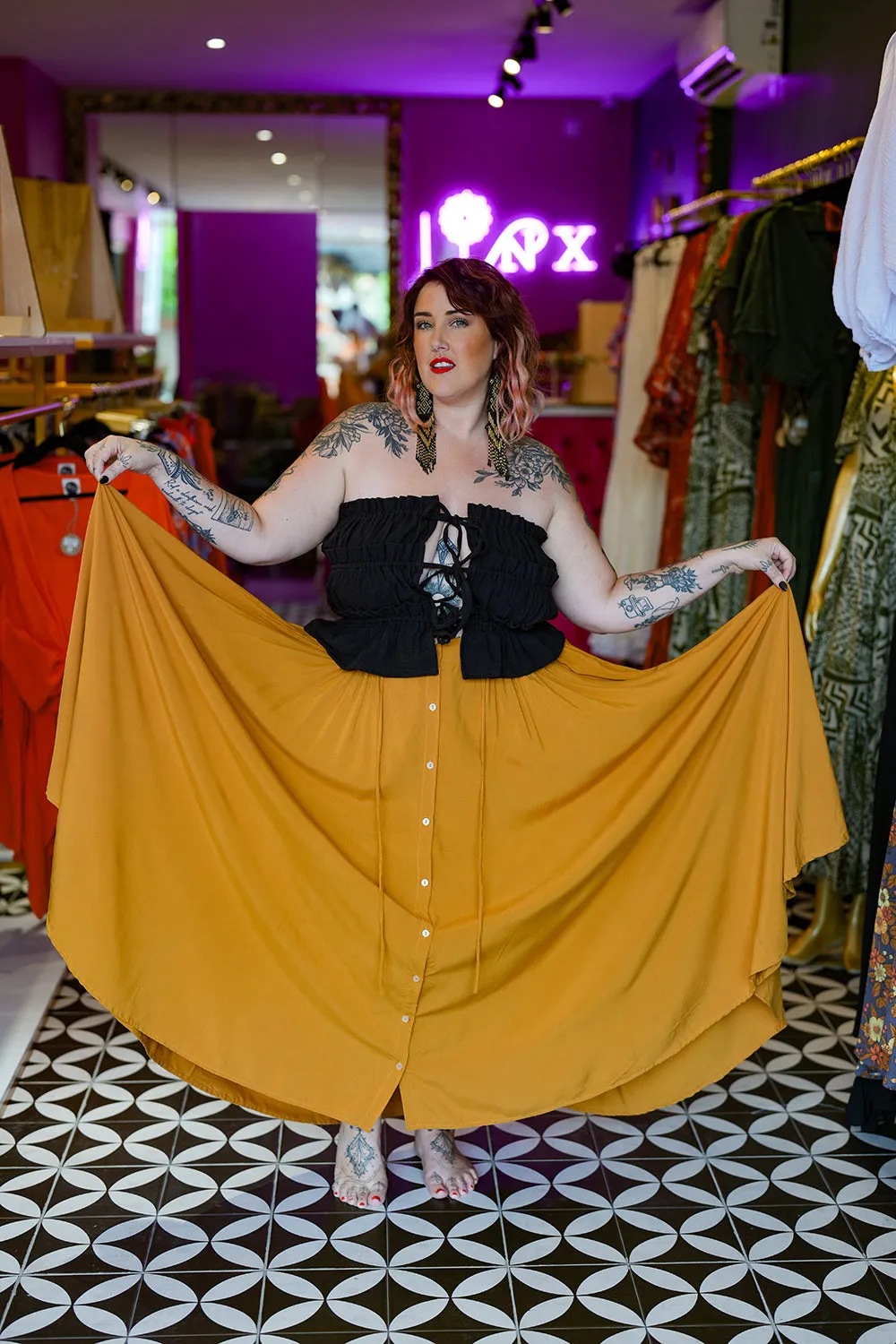 Fae Skirt - Mustard