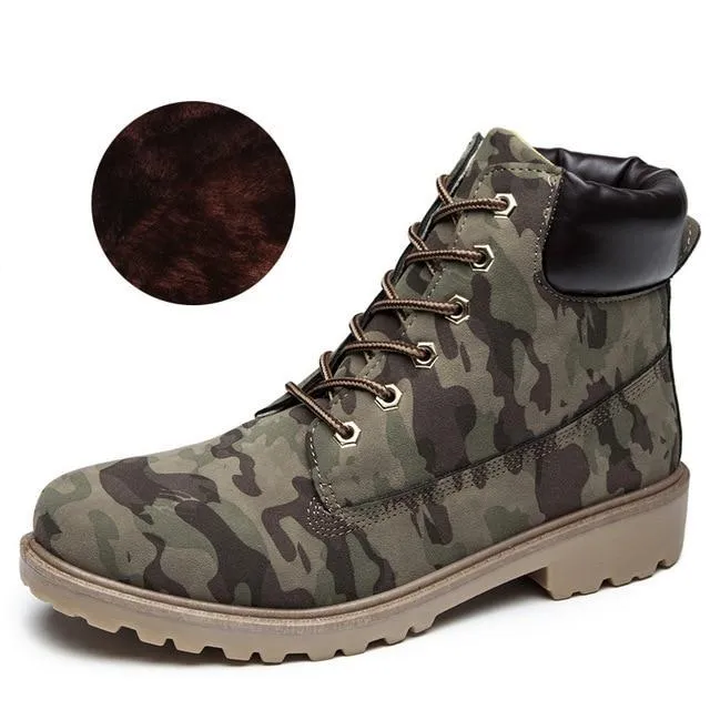 Flat Heel Fashion Combat Boots