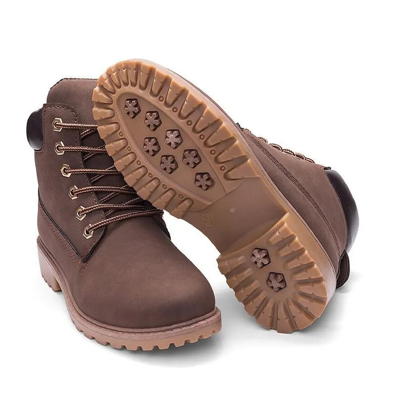 Flat Heel Fashion Combat Boots