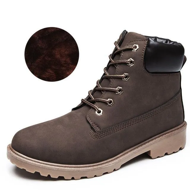 Flat Heel Fashion Combat Boots