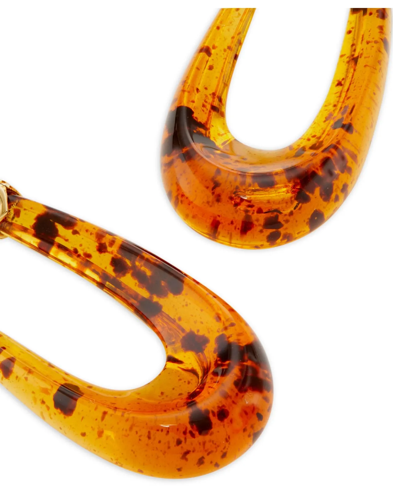 Gas Bijoux Gold And Brown Ecume Collection Hoop Earrings