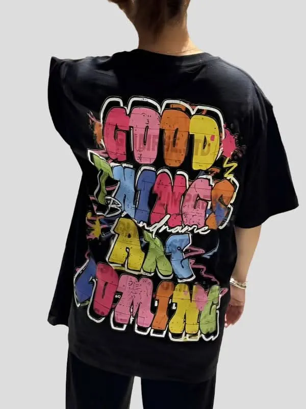 Good Things Are Coming T-Shirt – Oversized Graphic Tee