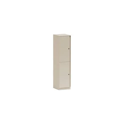 Great Openings 18" Double Locker - for Jacket, Shoes - Overall Size 65.9" x 18" - Beige - Metal