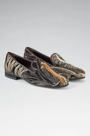Grey Sabie Forest Velvet Slippers