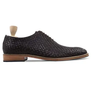 Handmade, Custom Men's Dark Brown Calf Leather Wholecut Shoes