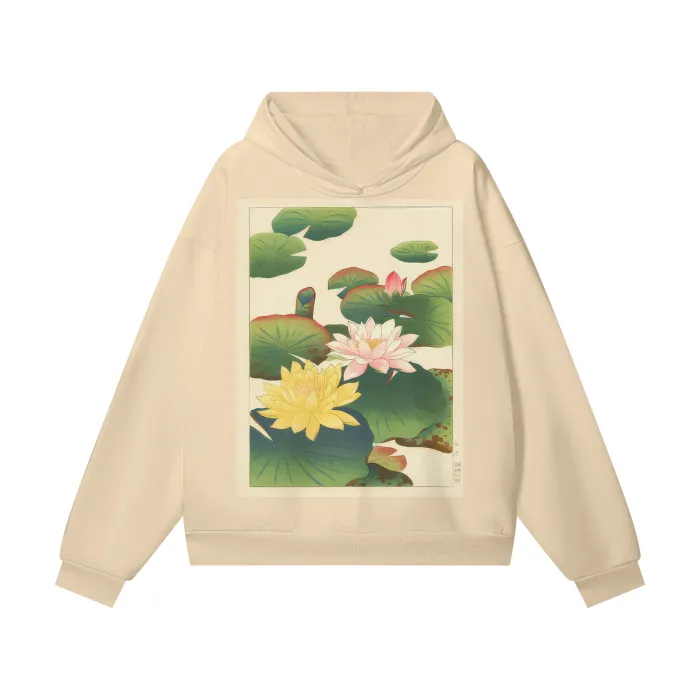 Heavyweight Hoodie With Ukiyo-e print 460GSM Oversized Fleece