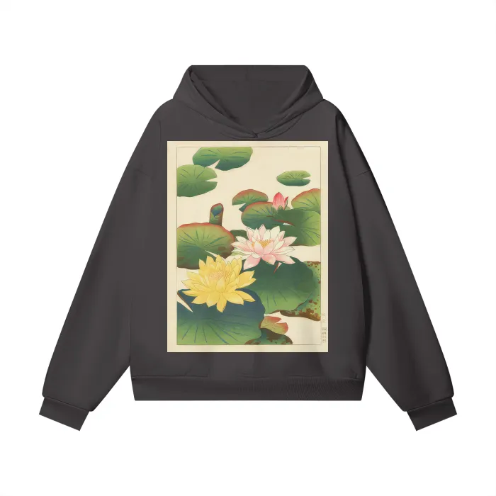 Heavyweight Hoodie With Ukiyo-e print 460GSM Oversized Fleece