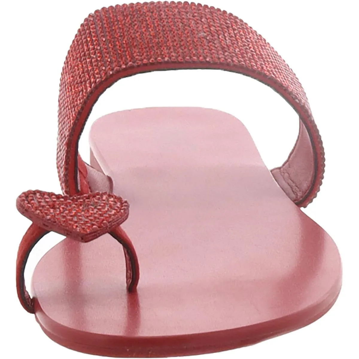 INC Womens Gavena Rhinestone Flat Slide Sandals