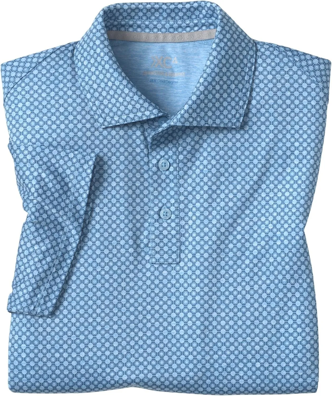 Johnston & Murphy Mens XC4 Performance Cool Degree Polo, Short Sleeve Active Collared Shirt for Men