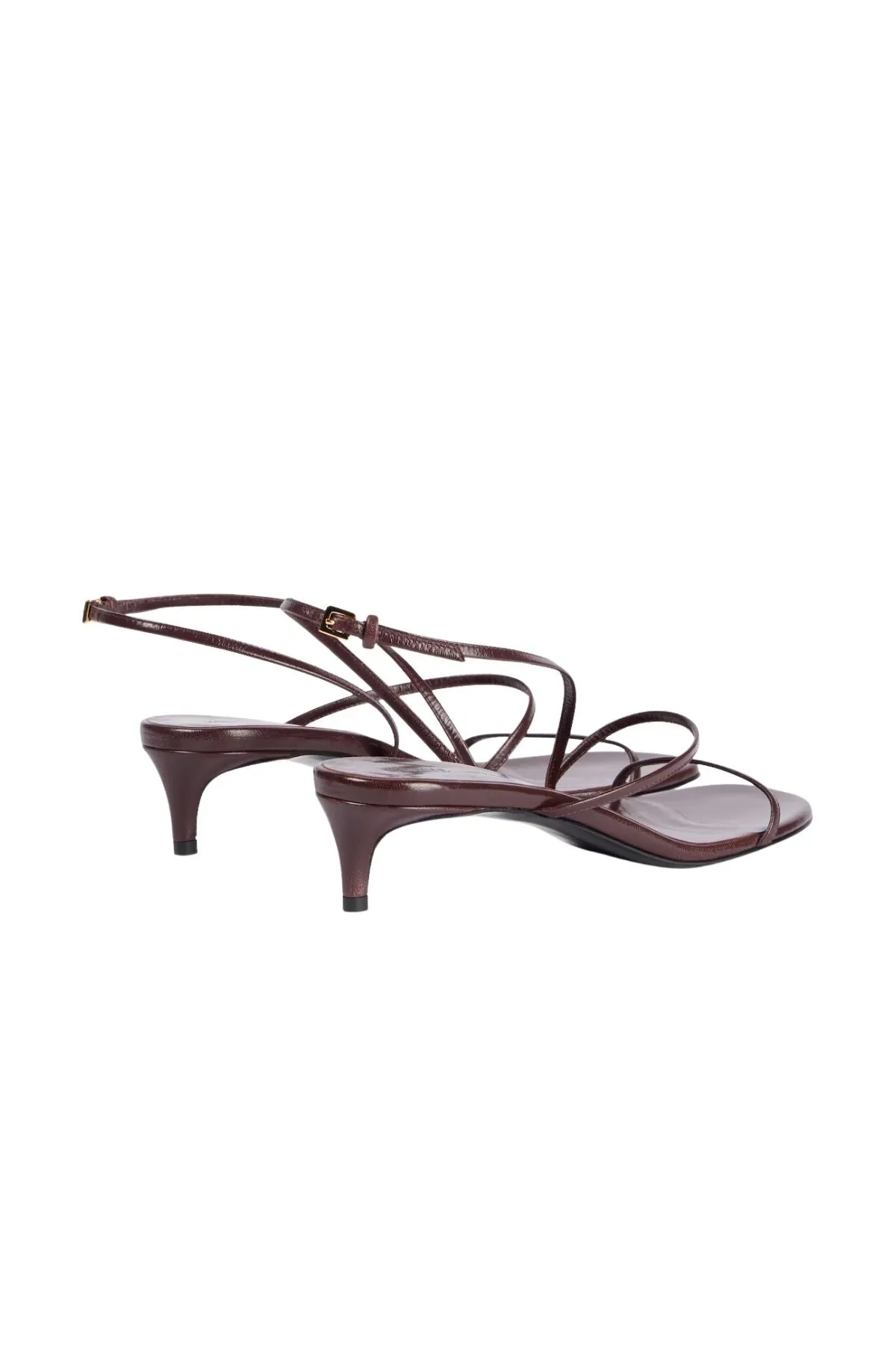 KHAITE Loop Kitten Heel Sandal - Red Wine