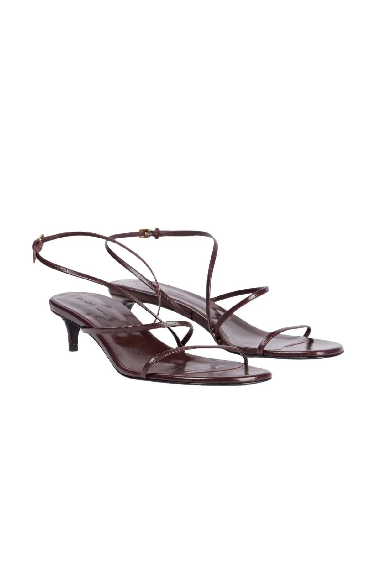 KHAITE Loop Kitten Heel Sandal - Red Wine