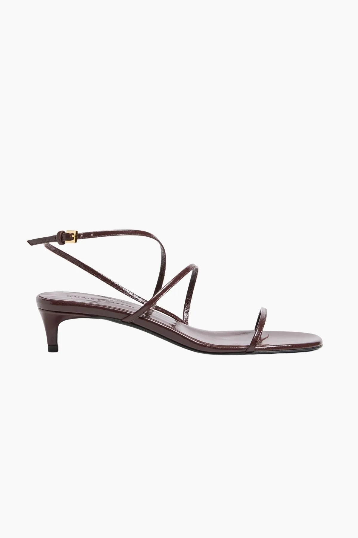 KHAITE Loop Kitten Heel Sandal - Red Wine