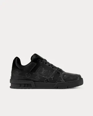 LV Trainers Monogram-Printed Translucent PVC Black Low Top Sneakers