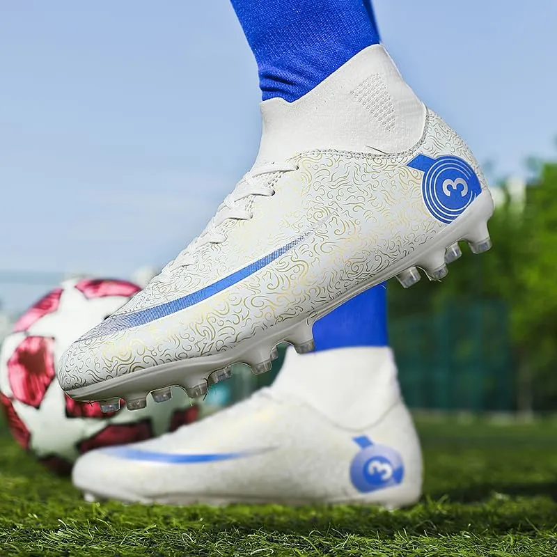 Mens Soccer Cleats Outdoor Lightweight High-Top Training Boots Ground Athletic Football Boots Soccer Shoes for Men/Women