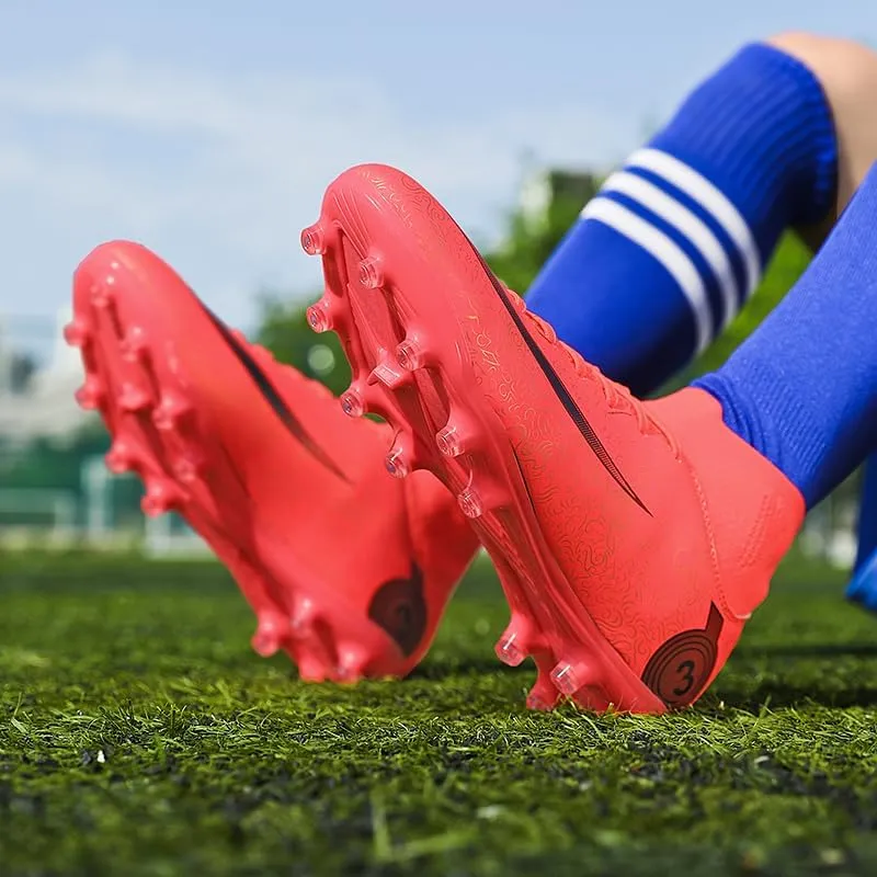 Mens Soccer Cleats Outdoor Lightweight High-Top Training Boots Ground Athletic Football Boots Soccer Shoes for Men/Women