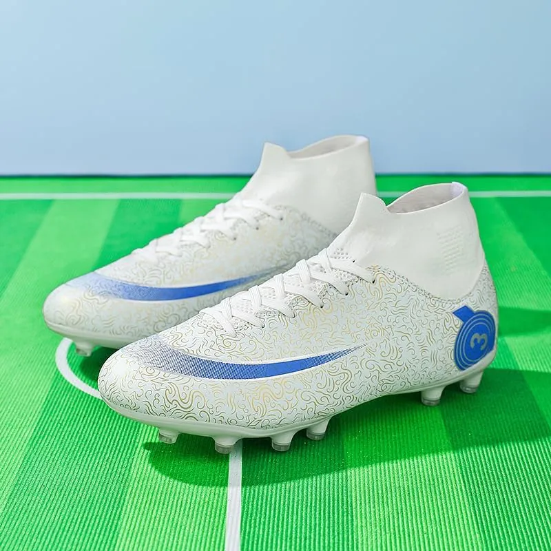 Mens Soccer Cleats Outdoor Lightweight High-Top Training Boots Ground Athletic Football Boots Soccer Shoes for Men/Women