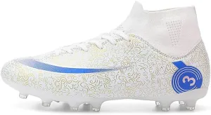 Mens Soccer Cleats Outdoor Lightweight High-Top Training Boots Ground Athletic Football Boots Soccer Shoes for Men/Women