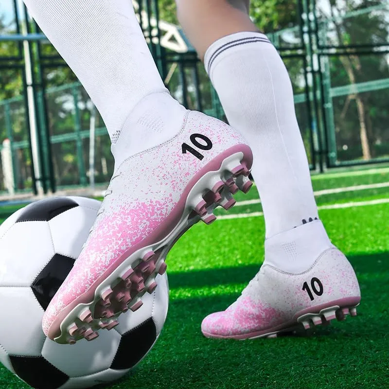 Men's Soccer Cleats Professional Football Boots High-Top Comfortable Breathable Outdoor Indoor Athletic Futsal Training Sneaker