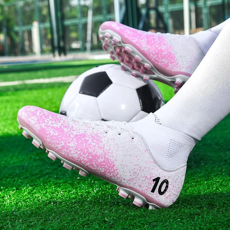 Men's Soccer Cleats Professional Football Boots High-Top Comfortable Breathable Outdoor Indoor Athletic Futsal Training Sneaker