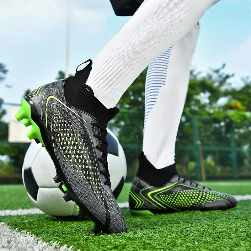 Men's Soccer Cleats Professional Football Boots High-Top Comfortable Breathable Outdoor Indoor Athletic Futsal Training Sneaker