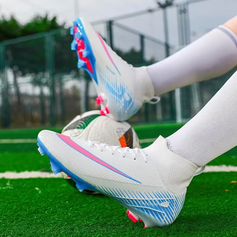Men's Soccer Cleats Professional Football Boots High-Top Comfortable Breathable Outdoor Indoor Athletic Futsal Training Sneaker