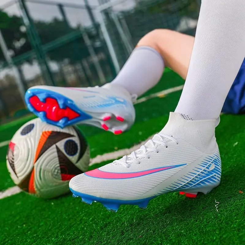 Men's Soccer Cleats Professional Football Boots High-Top Comfortable Breathable Outdoor Indoor Athletic Futsal Training Sneaker