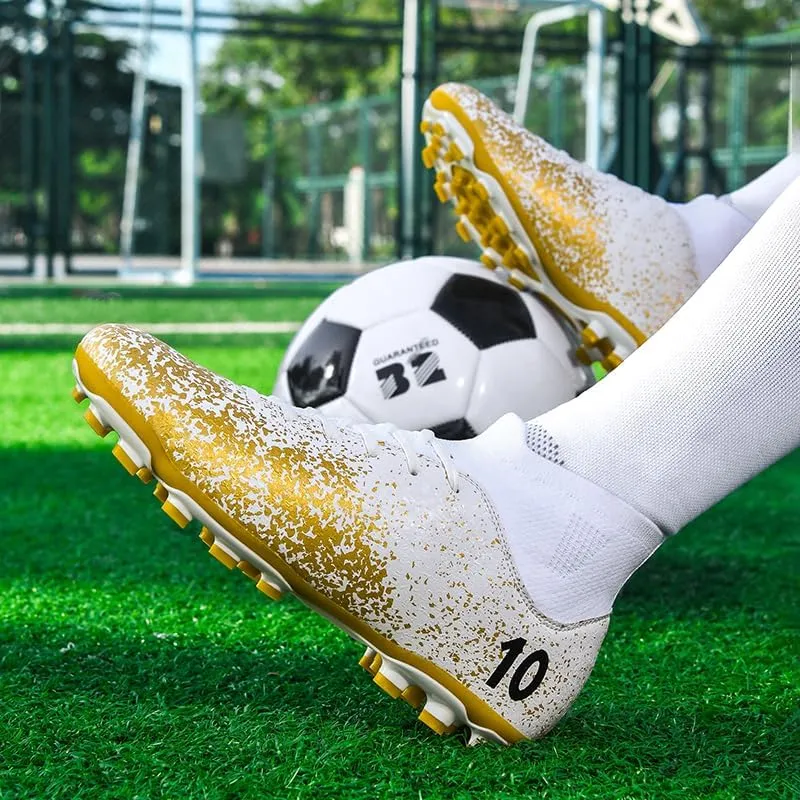 Men's Soccer Cleats Professional Football Boots High-Top Comfortable Breathable Outdoor Indoor Athletic Futsal Training Sneaker