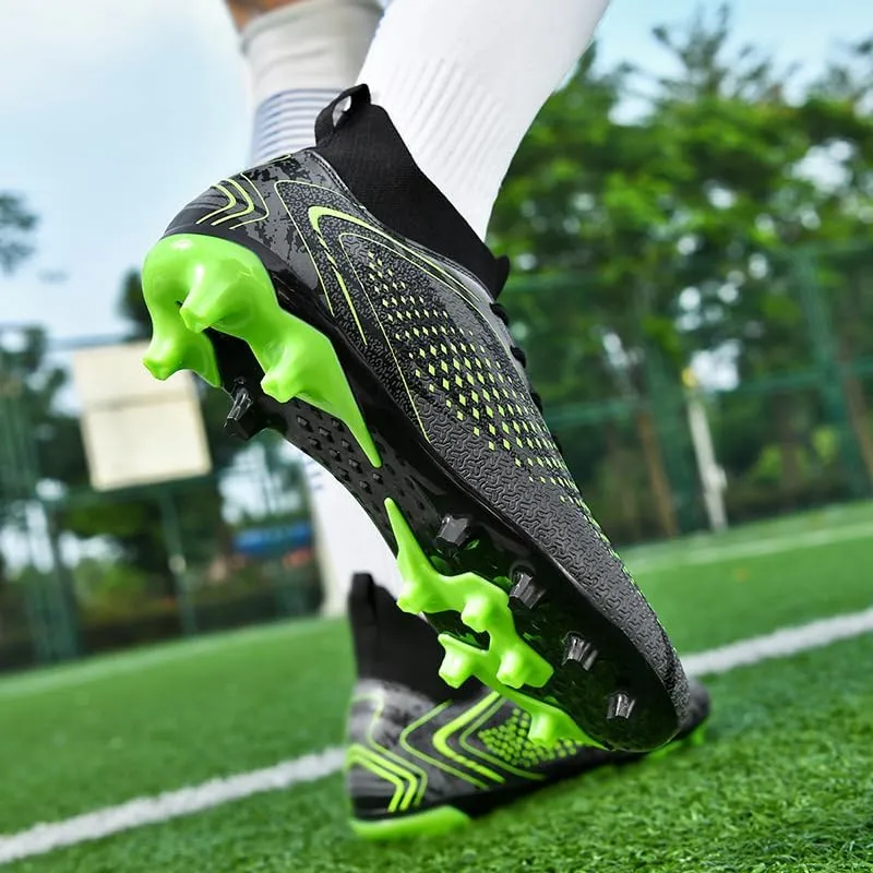 Men's Soccer Cleats Professional Football Boots High-Top Comfortable Breathable Outdoor Indoor Athletic Futsal Training Sneaker